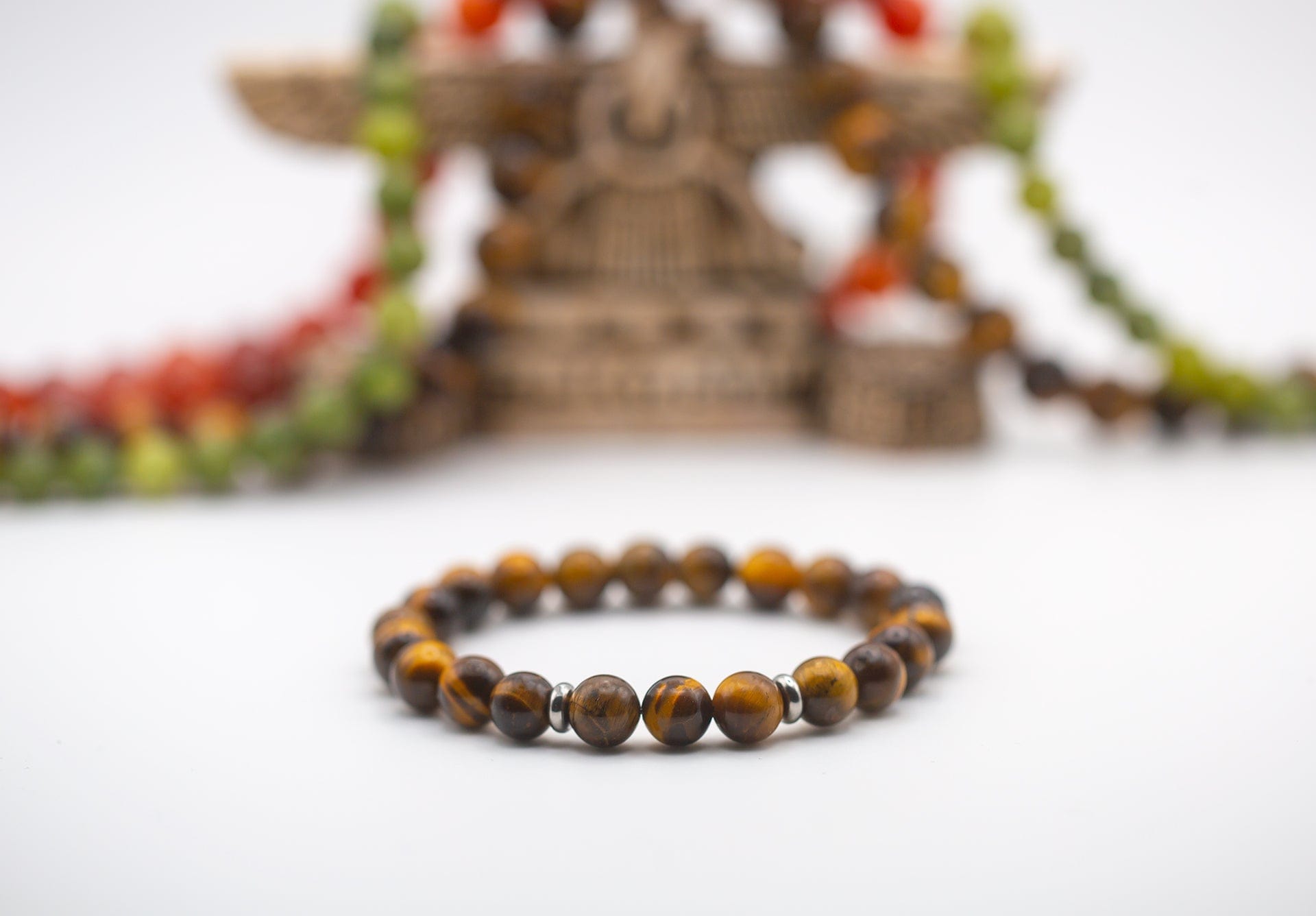 Thebeadchest Matte Tiger Eye Beads (8mm): Organic Gemstone Round Spherical Energy Stone Healing Power Crystal for Jewelry Bracelet Mala Necklace