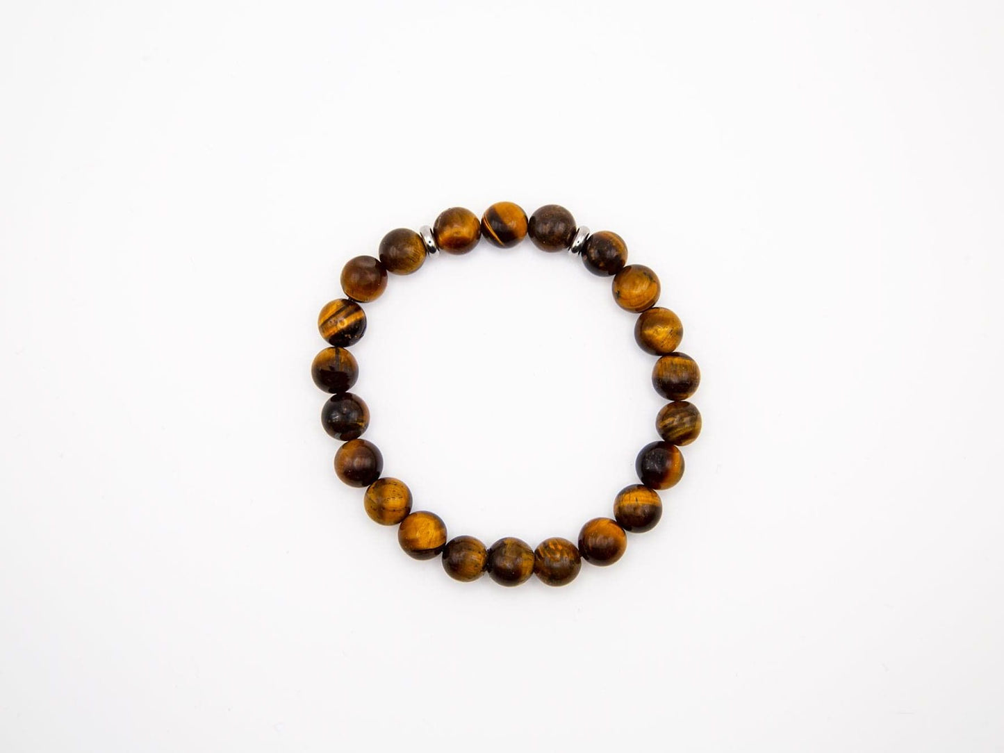 8mm Tiger's Eye Natural Gemstone Bracelet by Ashur Designs
