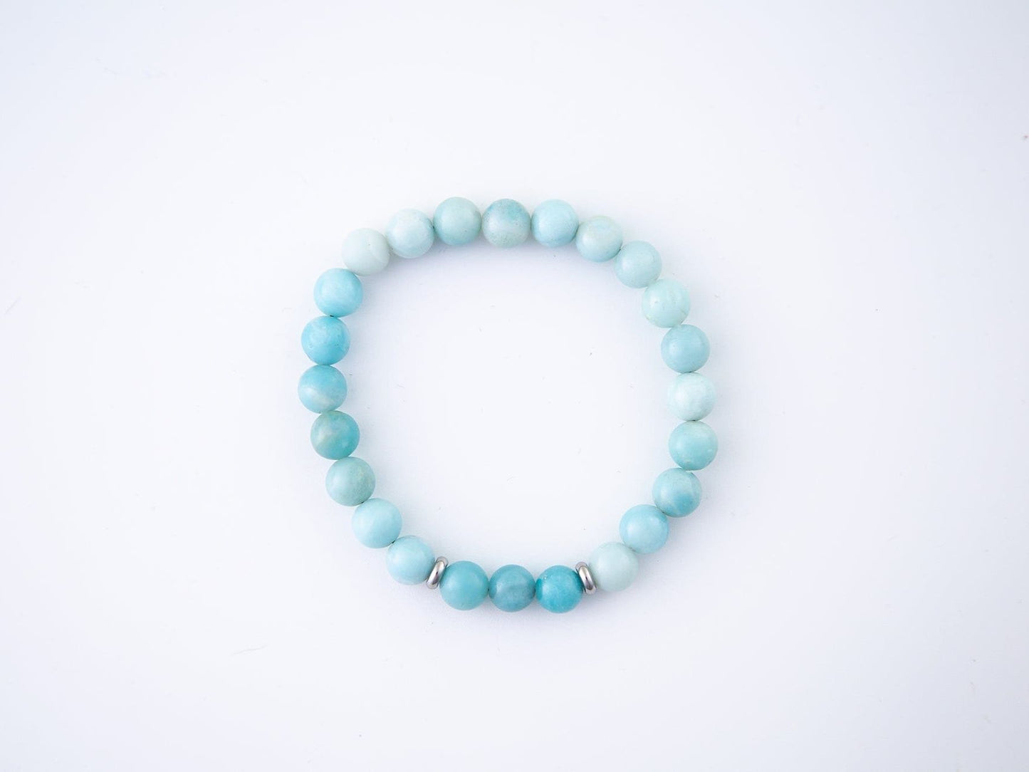 Theia 8mm amazonite natural stone bead bracelet