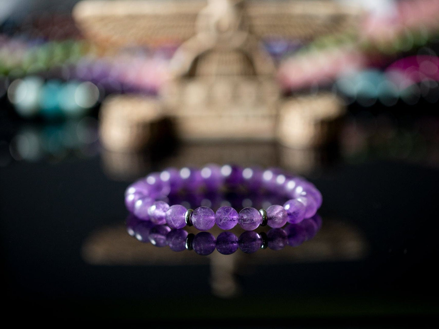 Dionysus 8mm natural stone braclet, Ashur Desings